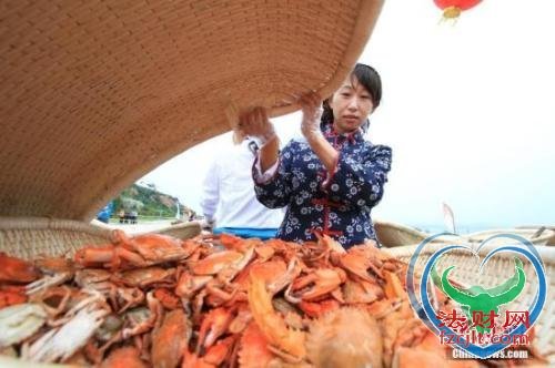 资料图：螃蟹等海鲜走入寻常百姓家。中新社记者 杨兵 摄